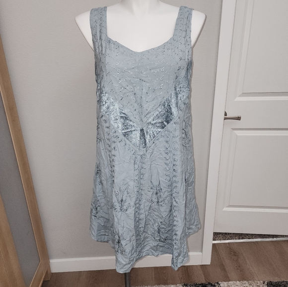 Holy Clothing Blue Embroidered Dress (Sierra Mini) - Picture 4 of 9